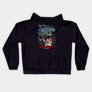 Old School Captain Skull Kids Hoodie